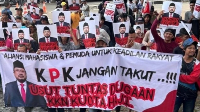 Ilustrasi kasus dugaan korupsi kuota haji seret eks Menag Yaqut Cholil Coumas. (Foto: Istimewa)