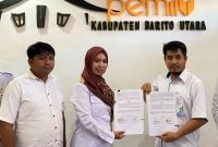 Komisi Pemilihan Umum (KPU) Barito Utara (Barut), Kalteng, menandatangani perjanjian kerja sama dengan BPJS Ketenagakerjaan, Senin, 21 Juli 2025. Foto: Istimewa