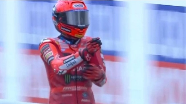 uara MotoGP Jerman 2025, Marc Marquez Selebrasi Joget Pacu Jalur [Tangkap layar X]