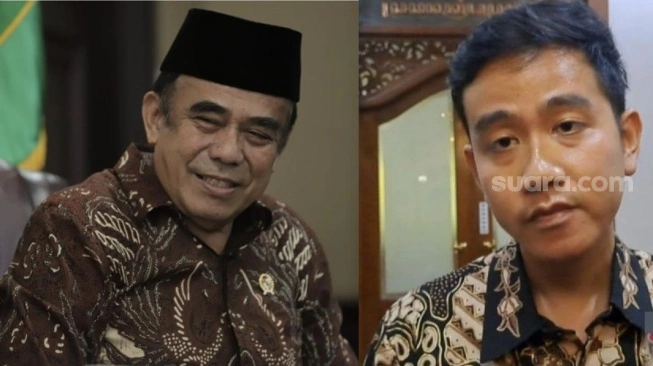 Kolase foto Mantan Wakil Panglima TNI Jenderal (Purn) Fachrul Razi dan Wakil Presiden RI Gibran Rakabuming Raka (sumber: suara.com)