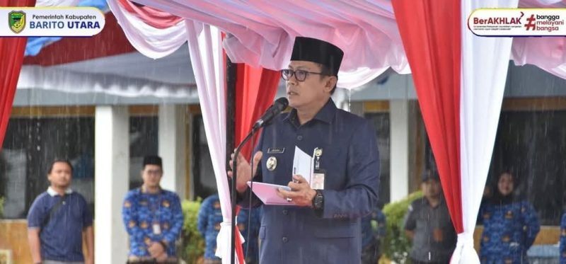 Pemkab Barito Utara (Barut), Kalteng, menggelar Apel Siaga Netralitas ASN dalam rangka menghadapi pemungutan suara ulang (PSU) Pemilihan Kepala Daerah (Pilkada) 2024. Kegiatan berlangsung di halaman Kantor Bupati Barut, Senin, 7 Juli 2025. Foto: Diskominfosandi Barut