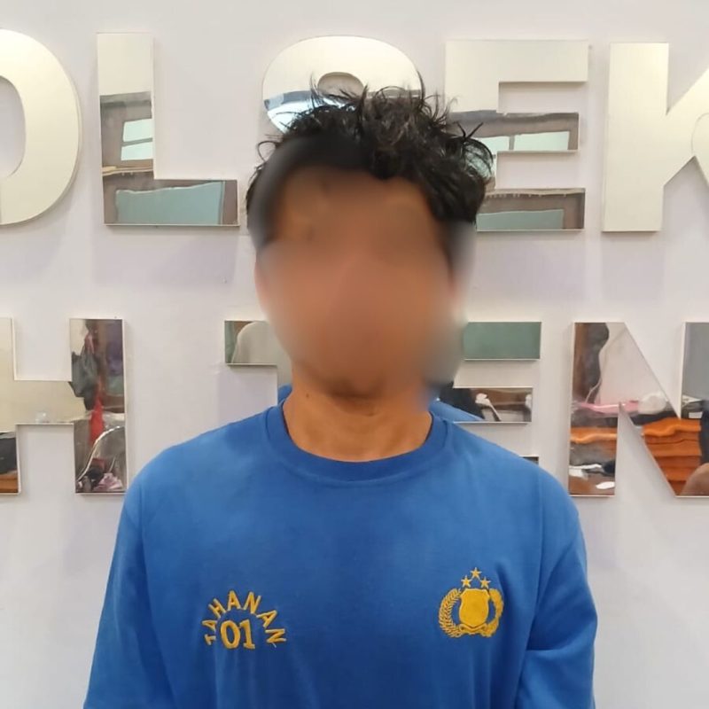 Pria berinisial S, warga Lanjas, Teweh Tengah, pelaku pembobolan di toko Mama Bilqis di Jalan Koyem, RT 004, Jingah, Teweh Baru. Foto: Humas Polres Barut