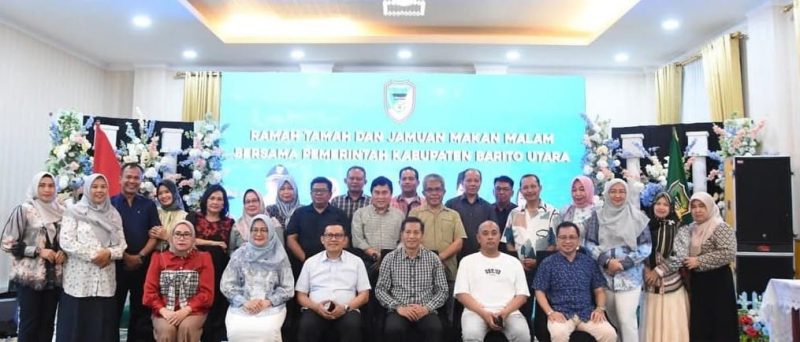 Pemkab Barito Utara (Barut), menggelar acara ramah tamah dan jamuan makan malam bersama Forum Koordinasi Pimpinan Daerah (Forkopimda) yang dilaksanakan di rumah jabatan Bupati Barut, Jumat malam, 18 Juli 2025. Foto: Diskominfosandi Barut