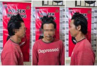Polsek Murung jajaran Polres Murung Raya (Mura), Kalteng, mengamankan H (34) terduga kuat pelaku pencabulan terhadap anak di Puruk Cahu. Foto: Polsek Murung