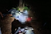 Korban saat masih berada di TKP (FOTO : IST)