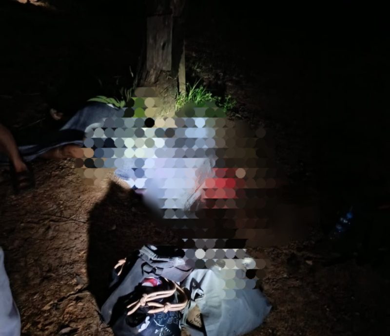 Korban saat masih berada di TKP (FOTO : IST)