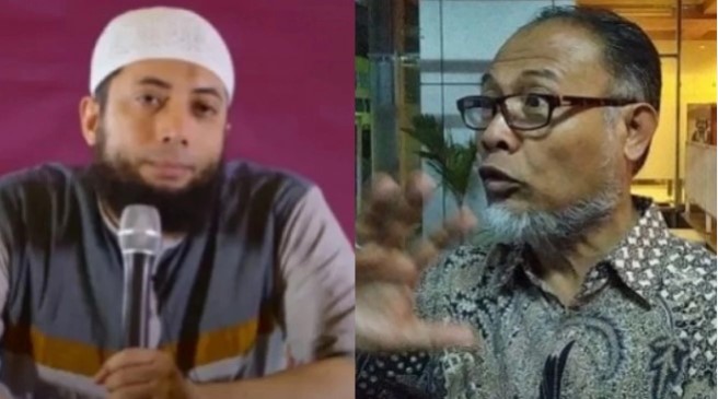 Foto kolase Bambang Widjojanto dan Ustaz Khalid Basalamah.