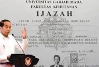 Ijazah Jokowi. [Ist]