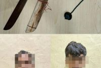 Polres Barito Utara (Barut), Kalteng, kembali menunjukkan komitmennya dalam menjaga keamanan dan ketertiban masyarakat dengan keberhasilan menangkap 2 pelaku tindak pidana pengeroyokan yang terjadi pada Minggu. 2 Februari 2025 silam di kawasan Jalan Wirapraja Induk (Taman Lampion), Kelurahan Melayu, Teweh Tengah. Foto: Humas Polres Barut