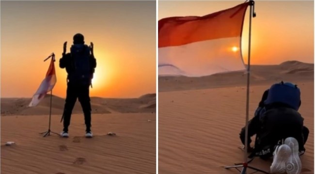 Aksi Jalan Kaki 9 Bulan ke Mekah Pemuda Tangerang Ini Viral Berkat Siaran Langsung (Instagram)