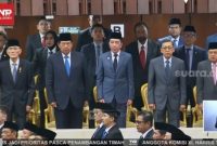 SBY dan Jokowi menghadiri Sidang Tahunan MPR 2025 di Jakarta, Jiumat (15/8/2025). [Suara.com/Bagaskara]