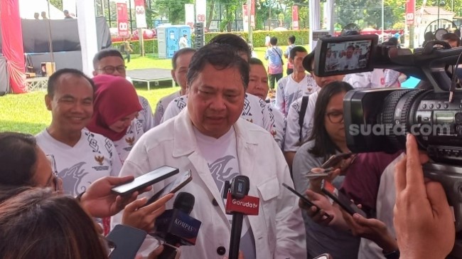 Menko Perekonomian Airlangga Hartarto. Foto Fadil Suara.com