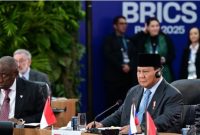 Presiden Prabowo Subianto menghadiri BRICS Leaders Virtual Meeting, Senin (8/9/2025). [Cahyo - Biro Pers Sekretariat Presiden]