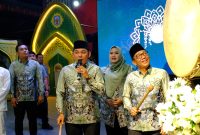 bupati Mura Heriyus didampingi Wabup Rahmanto membuka STQ ke XII tingkat Kabupaten, Rabu malam (03/09/2025). (Foto : Sur/1tulah.com)