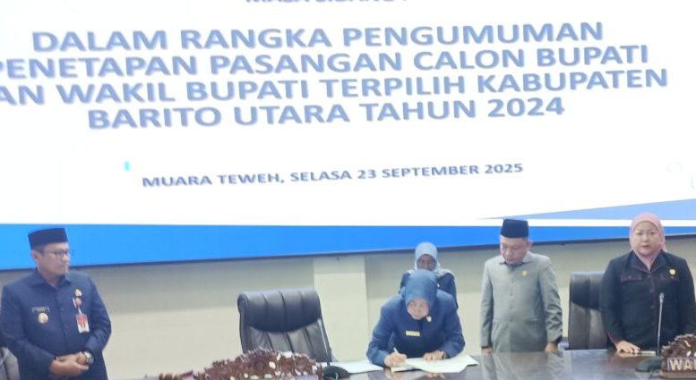DPRD Barito Utara Tetapkan Shalahuddin–Felix sebagai Bupati dan Wabup Terpilih