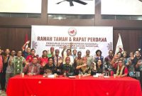 Bupati Murung Raya (Mura), Heriyus menghadiri Ramah Tamah dan Rapat Perdana Ikatan Cendekiawan Dayak Nasional (ICDN), Senin malam (21/7/2025)
