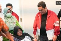 Suasana Ketua Umum PSSI jenguk keluarga Djalu Ariel Fristianto (IG Erick Thohir)