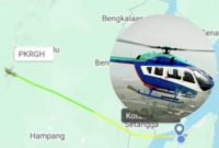 Helikopter Airbus H145 PK-RGH yang dioperasikan APRIL hilang kontakn [Ist/Kabarkalselku]