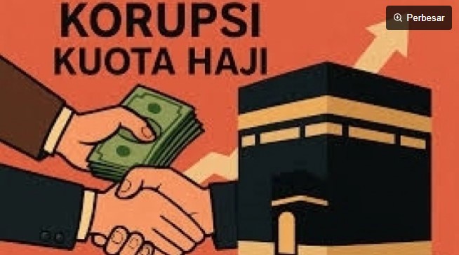 Ilustrasi korupsi kuota haji. [Ist]