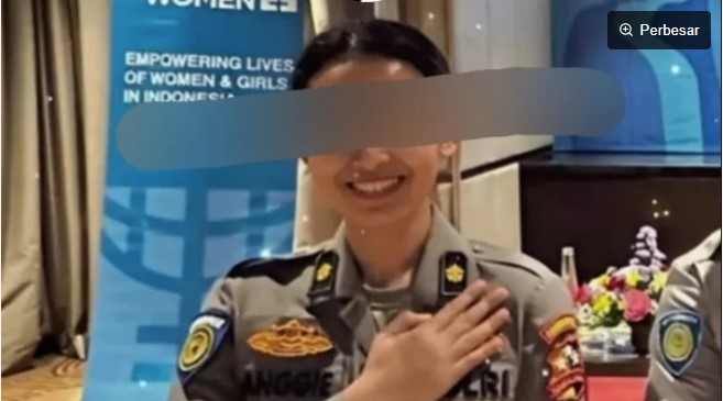 Sosok Polwan diduga Kompol Anggraini?