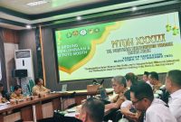 Bupati Barito Utara (Barut), H Shalahuddin memimpin langsung rapat koordinasi persiapan Musabaqah Tilawatil Quran dan Hadis (MTQH) Ke-33 tingkat Kalteng 2025 di Aula Setda Barut, Senin, 27 Oktober 2025. Foto: Deni/1tulah.com