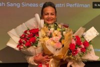 Christine Hakim di XXI Plaza Senayan, Jakarta, Rabu (30/8/2023) [Suara.com/Adiyoga Priyambodo] 