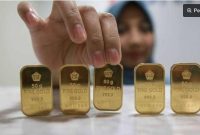 Ilustrasi emas batangan dijual hari ini