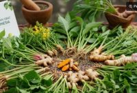 Ilustrasi Tanaman Herbal. (Google AI Studio)