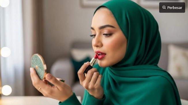 Rekomendasi lipstik halal dan wudhu friendly (Google AI Studio) 