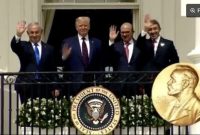 Nobel Perdamaian dalam video unggahan Donald Trump. (Twitter/@realDonaldTrump)