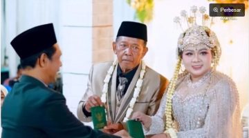 Pernikahan Sheila Arika (24) dan Tarman (74) yang viral di media sosial (TikTok/AV Media)