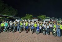 Puluhan pemilik motor menggunakan knalpot brong diamankan dan diberikan surat peringatan oleh Satlantas Polres Barito Utara dalam giat patroli Kamtibmas pada Sabtu malam, 22 November 2025. Foto: Humas Polres Barut