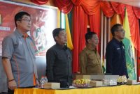 Ketua Musyawarah Kabupaten (Muskab) Persatuan Bulutangkis Seluruh Indonesia (PBSI) Murung Raya Tahun 2025 yang dilaksanakan di Gedung DAD, Senin (3/11/2025).