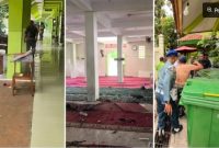 Kolase suasana di SMA 72 Jakarta setelah terjadinya ledakan di masjid yang berada di area sekolah tersebut pada Jumat (7/11/2025). (Instagram) 