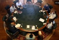 Prabowo di Hambalang. (Instagram/@sekretariat.kabinet) 