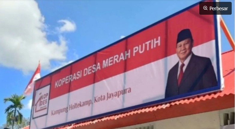 Koperasi Merah Putih Kampung Holtekamp, Distrik Muara Tami, Kota Jayapura. ANTARA/Ardiles Leloltery. 