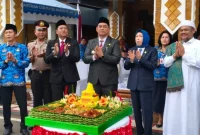 Ketua DPRD Kabupaten Barito Utara (Partai Demokrat), Mery Rukaini, menghadiri peringatan HUT ke-54 Korpri di Muara Teweh, Senin (1/12).(Foto : Istimewa)