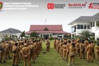 Foto Dinas Tanaman Pangan, Hortikultura, dan Peternakan (TPHP) Provinsi Kalimantan Tengah (Kalteng) kembali melaksanakan  apel rutin Aparatur Sipil Negara (ASN)