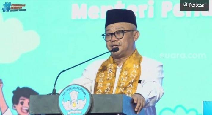 Menteri Abdul Mu’ti. (Suara.com/Lilis) 