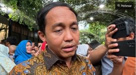Politisi PSI Raja Juli Antoni usai menemui Presiden ke-7 RI Jokowi di Solo,. (Suara.com/Ari Welianto) 