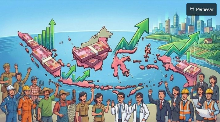 Ilustrasi UMP 2026 mengalami kenaikan di sejumlah daerah di Indonesia. (Suara.com/Aldie) 