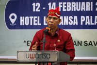 Staff Ahli Gubernur Kalteng Bidang Kemasyarakatan dan Sumber Daya Manusia Hamka, dalam membuka kegiatan Ceremonial Sastra Citra Abadi (SCA) Borneo Education. (12/2/26)