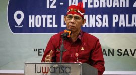 Staff Ahli Gubernur Kalteng Bidang Kemasyarakatan dan Sumber Daya Manusia Hamka, dalam membuka kegiatan Ceremonial Sastra Citra Abadi (SCA) Borneo Education. (12/2/26)
