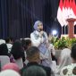 Ketua Dekranasda Kalteng Aisyah Thisia Agustiar Sabran saat Seminar Akademik Universitas Terbuka Palangka Raya Tahun 2026. (13/2/26)
