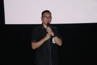 Kepala Kantor Wilayah Kalimantan BPJS Ketenagakerjaan, Adi Hendrata, menyampaikan sambutan pada kegiatan Media Gathering bersama insan pers se-Kalimantan Tengah yang digelar di XXI Premier Duta Mall Palangka Raya, Kamis (18/2/26).