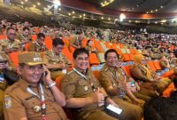 Bupati Barito Utara (Barut), Kalteng, H Shalahuddin bersama Wakil Bupati Felix Sonadie Y Tngan menghadiri langsung Rapat Koordinasi Nasional (Rakornas) Pemerintah Pusat dan Daerah 2026, di Sentul International Convention Center (SICC), Jawa Barat, pada Senin pagi, 2 Februari 2026. Foto: Istimewa