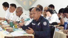 Kepala Dinas Komunikasi, Informatika dan Persandian Barito Utara (Barut), Kalteng, H Mochammad Ikhsan, menanggapi sejumlah usulan prioritas pembangunan di Kecamatan Lahei, khususnya terkait pembangunan tower sinyal dan pembangunan jaringan internet. Foto: Diskominfosandi Barut