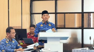 Wabup Mura Rahmanto Muhidin.dalam konsultasi publik rancangan awal RKPD 2027 yang digelar di aula kantor Badan Perencanaan Pembangunan, Riset, dan Inovasi Daerah Murung Raya (Bapperida), Kamis (19/2/2026).