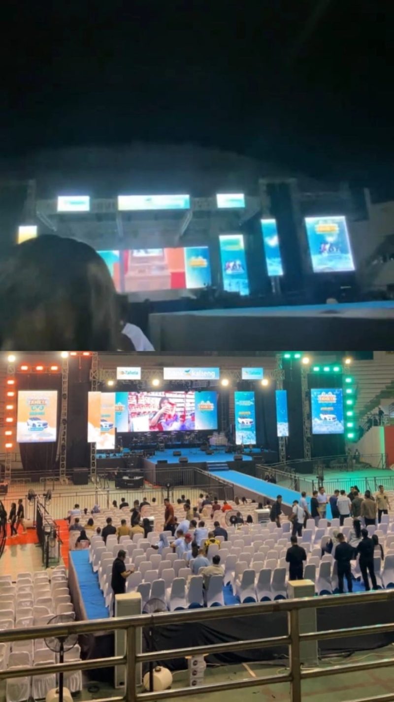 Malam puncak Gebyar Undian Taheta Bank Kalteng, yang dimeriahkan oleh Padi Reborn pada Sabtu malam. (8/2/26) (Dokumentasi Pribadi: Hewu)