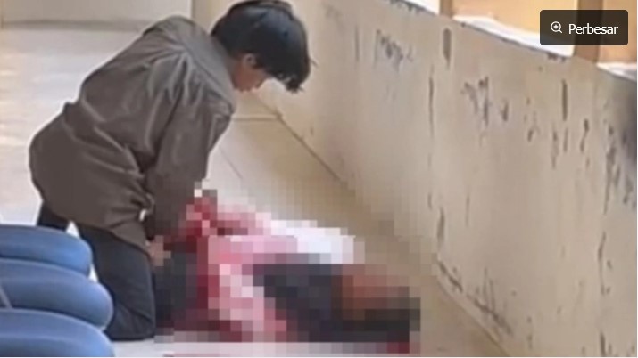 Mahasiswa UIN Suska Riau membacok mahasiswi, Kamis (26/2/2026). [Ist]